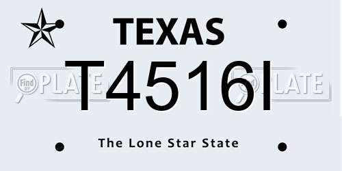 T4516I Texas License Plate