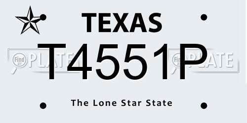 T4551P Texas License Plate