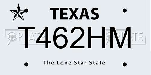 T462HM Texas License Plate