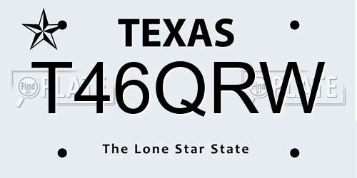 T46QRW Texas License Plate