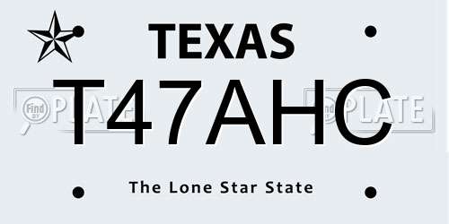 T47AHC Texas License Plate
