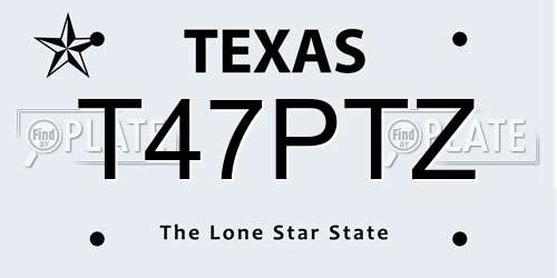 T47PTZ Texas License Plate
