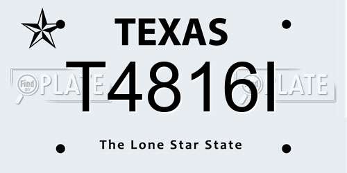 T4816I Texas License Plate