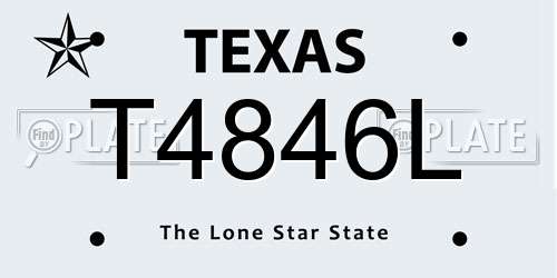 T4846L Texas License Plate