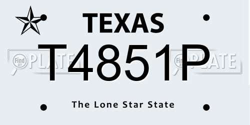 T4851P Texas License Plate