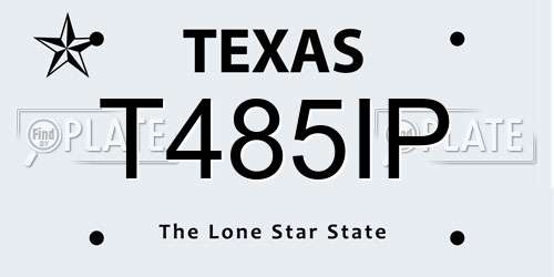 T485IP Texas License Plate
