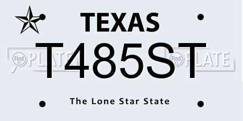 T485ST Texas License Plate