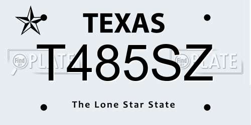 T485SZ Texas License Plate