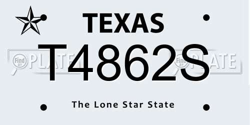 T4862S Texas License Plate