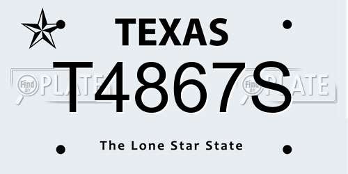 T4867S Texas License Plate