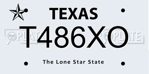 T486XO Texas License Plate