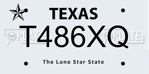 T486XQ Texas License Plate