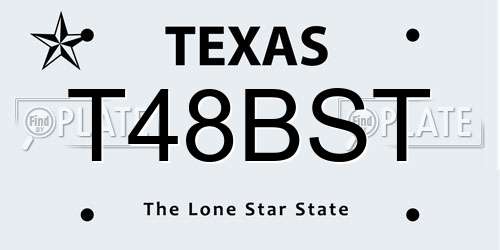 T48BST Texas License Plate