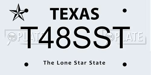 T48SST Texas License Plate