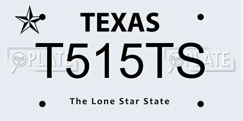 T515TS Texas License Plate
