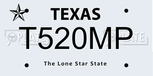 T520MP Texas License Plate