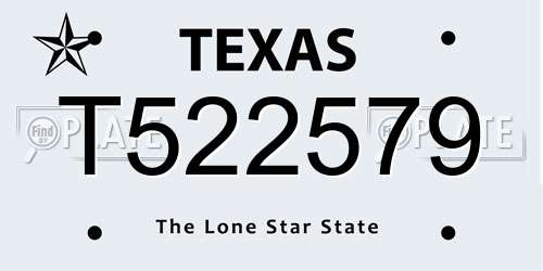 T522579 Texas License Plate