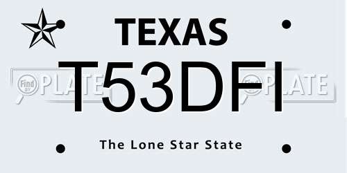 T53DFI Texas License Plate