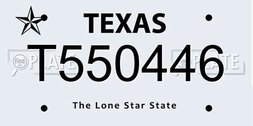 T550446 Texas License Plate