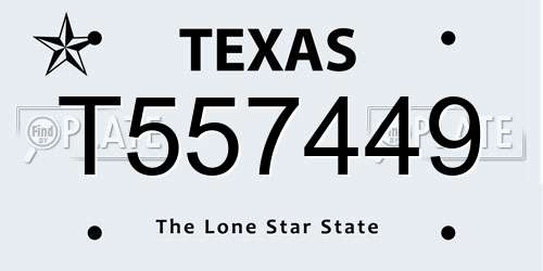 T557449 Texas License Plate