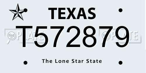 T572879 Texas License Plate