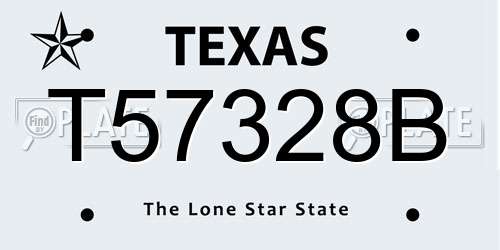 T57328B Texas License Plate