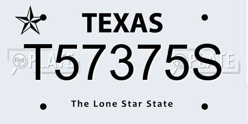 T57375S Texas License Plate