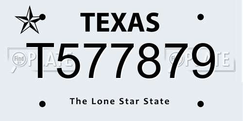 T577879 Texas License Plate