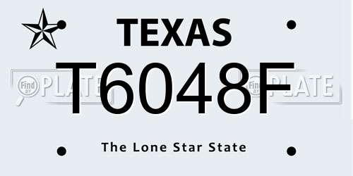T6048F Texas License Plate