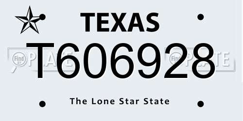 T606928 Texas License Plate