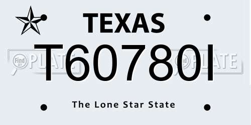 T60780I Texas License Plate