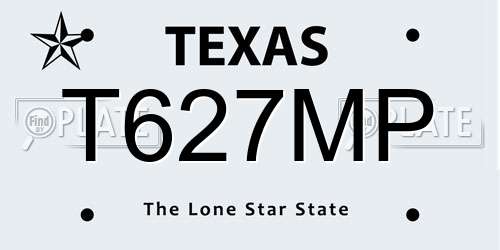 T627MP Texas License Plate