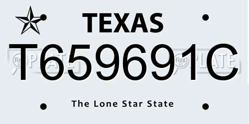 T659691C Texas License Plate