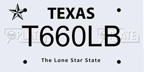 T660LB Texas License Plate