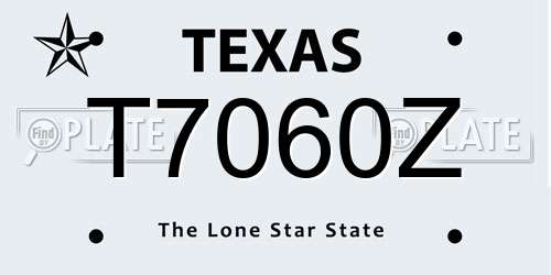 T7060Z Texas License Plate