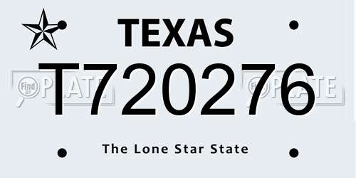 T720276 Texas License Plate