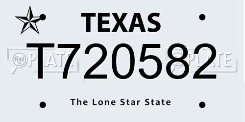 T720582 Texas License Plate