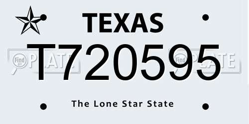 T720595 Texas License Plate