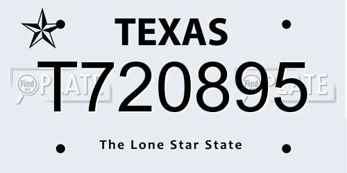 T720895 Texas License Plate