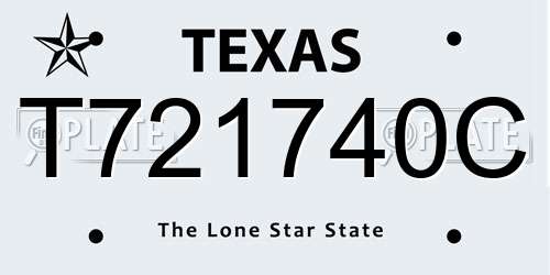 T721740C Texas License Plate