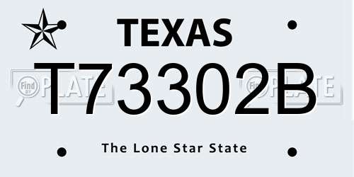 T73302B Texas License Plate