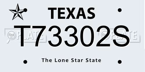 T73302S Texas License Plate