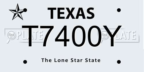 T7400Y Texas License Plate