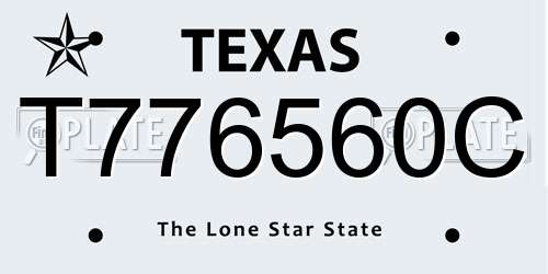 T776560C Texas License Plate