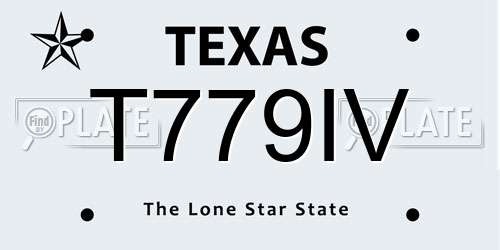 T779IV Texas License Plate