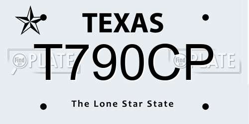 T790CP Texas License Plate
