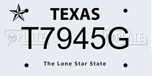 T7945G Texas License Plate
