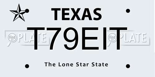 T79EIT Texas License Plate