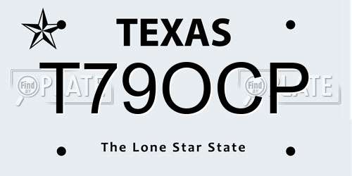 T79OCP Texas License Plate