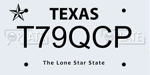 T79QCP Texas License Plate